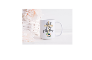 15 oz. Sublimation Mugs w/Coordinating Coasters - Faith