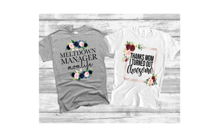 Short-Sleeved White T-Shirts - Mothers