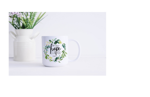 15 oz. Sublimation Mugs w/Coordinating Coasters - Faith