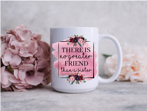 15 oz. Sublimation Mugs w/Matching Coasters for Sisters