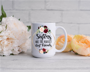 15 oz. Sublimation Mugs w/Matching Coasters for Sisters