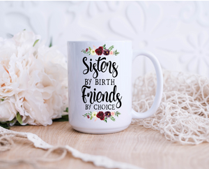 15 oz. Sublimation Mugs w/Matching Coasters for Sisters