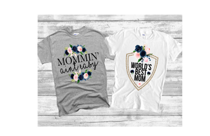 Short-Sleeved White T-Shirts - Mothers